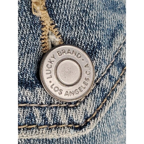 Lucky Brand Denim Jacket Sm Light Wash Tomboy Trucker  Flap Pockets Classic - Picture 5 of 16